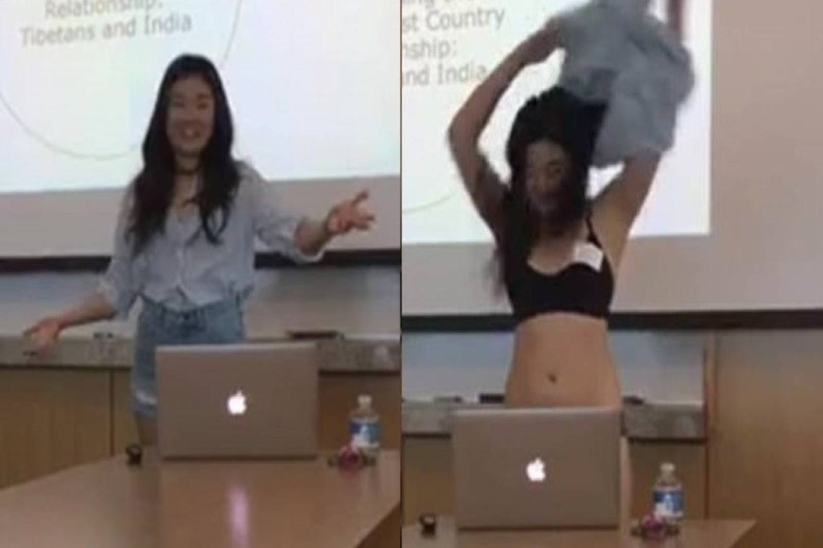 Una Estudiante Presentaba Su Tesis Y Termin Desnuda Frente A Su Clase