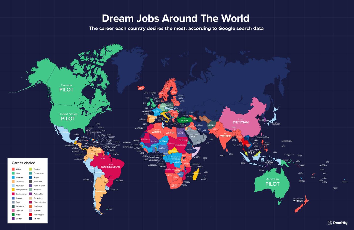 Los empleos soñados en el mundo