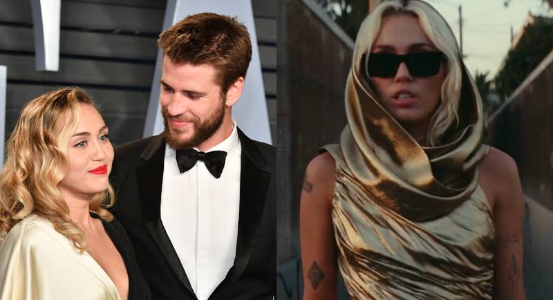 Miley Cyrus y Liam Hemsworth en la Vanity Fair Oscar Party / Créditos: Dia Dipasupil/Getty Images