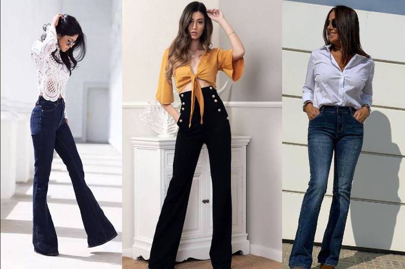 Jeans bota campana con hotsell tenis
