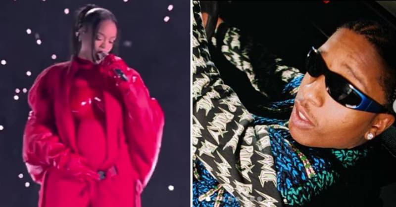 La romántica reacción del novio de Rihanna al verla en el Medio Tiempo del Super Bowl