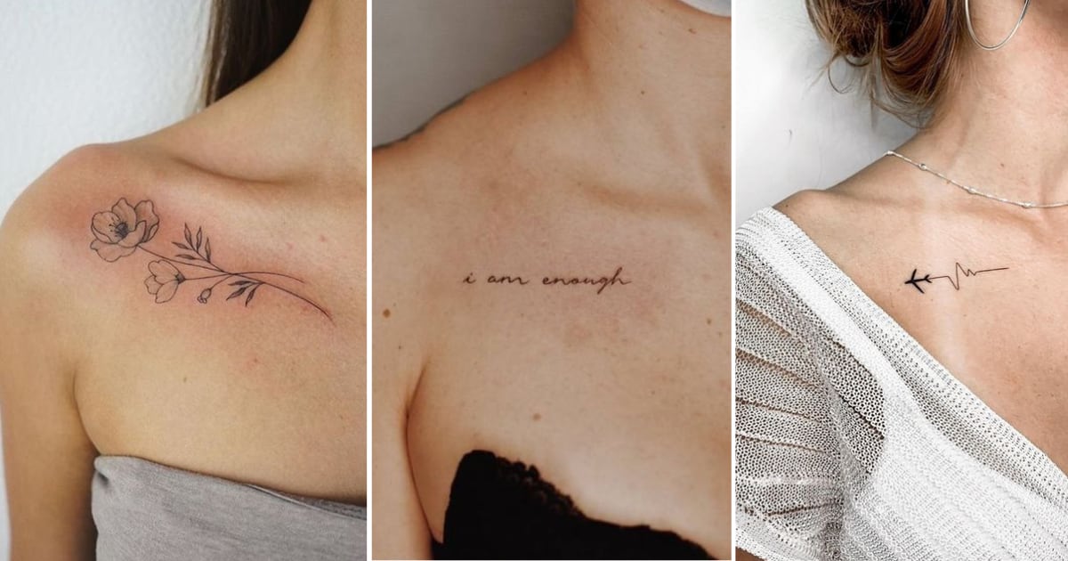 Tatuajes en la clavícula delicados y minimalistas: 5 estilos que te  enamorarán