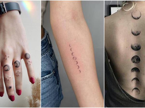 Tatuajes inspirados en las fases lunares para conectar con tu intuición y feminidad