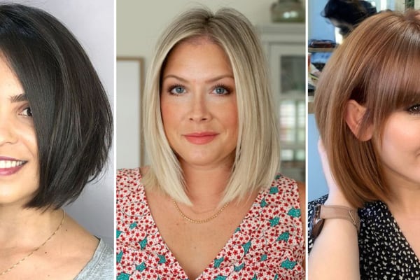 5 cortes de pelo corto que estilizan a mujeres de 40 años, con cara redonda y cuello corto