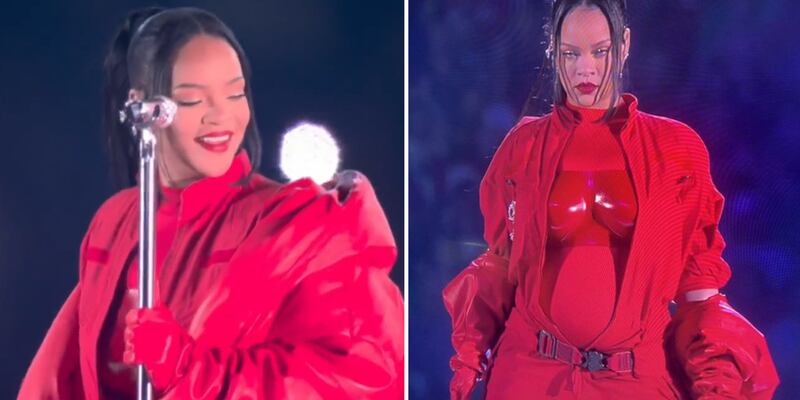 Rihanna en el show del Super Bowl 2023