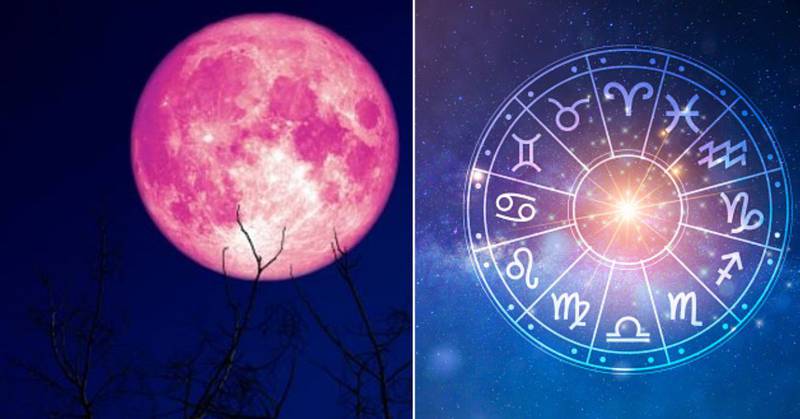 Luna Llena de fresa, signos del zodiaco, rueda zodiacal