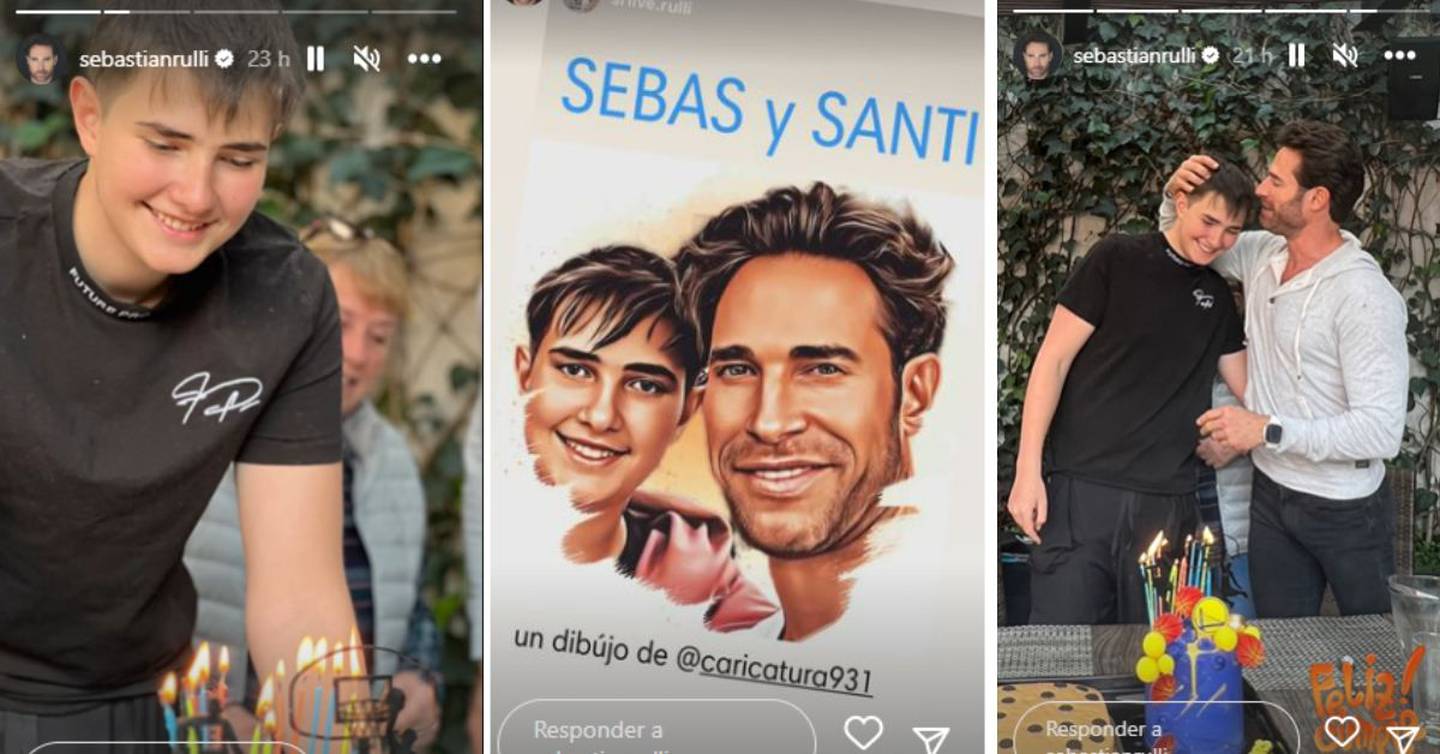 Sebastián Rulli celebró el cumpleaños de su hijo, Santiago, en familia