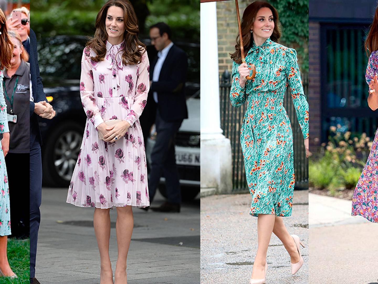 Kate Middleton impone tendencias con estos vestidos floreados