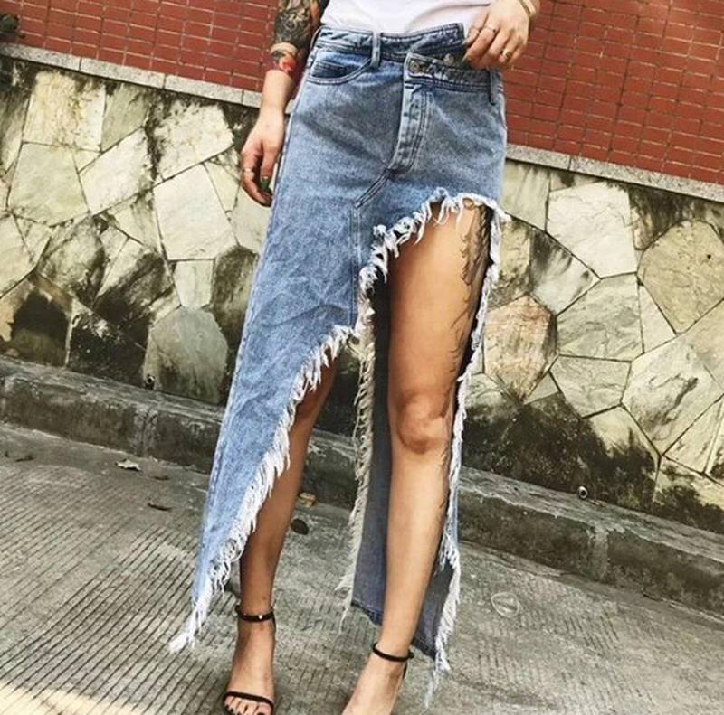 Perth ruido Encantador Faldas largas de jean son tendencia este año – Nueva Mujer