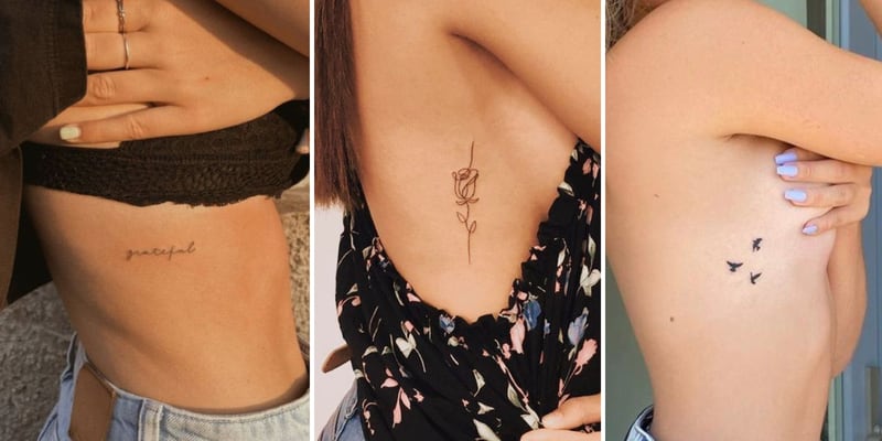 Tatuajes en la costilla para mujer