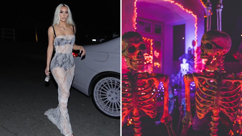 Kim Kardashian vuelve a impactar en Halloween con la decoración de su casa