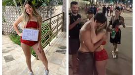 Joven gana 80 dólares en un día vendiendo besos en carnaval de Brasil y generó revuelo en redes