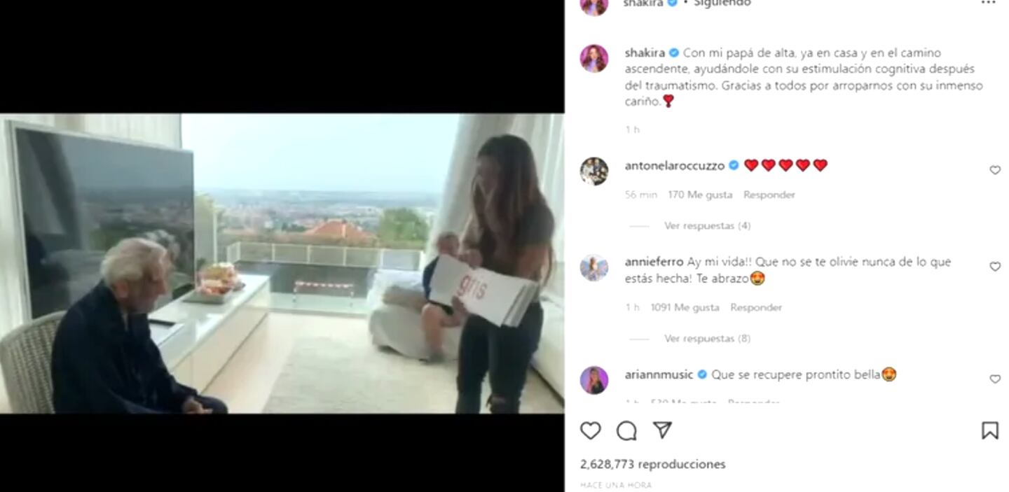 Antonella ha dado muestras de cariño a Shakira en redes sociales