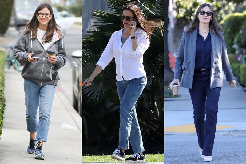Jennifer Garner combina un oversize y jeans azules en un look chic – Nueva Mujer