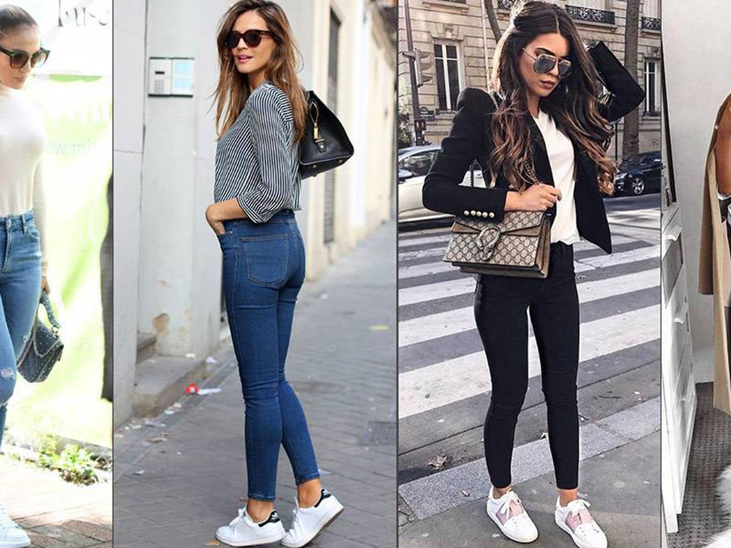 Looks con skinny jeans y tenis para mujeres de 40 y 50 que desean lucir  estilizadas y cómodas – Nueva Mujer