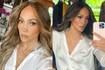 Jennifer Lopez tiene el look ideal para la temporada con vestido blanco y sandalias de cuña