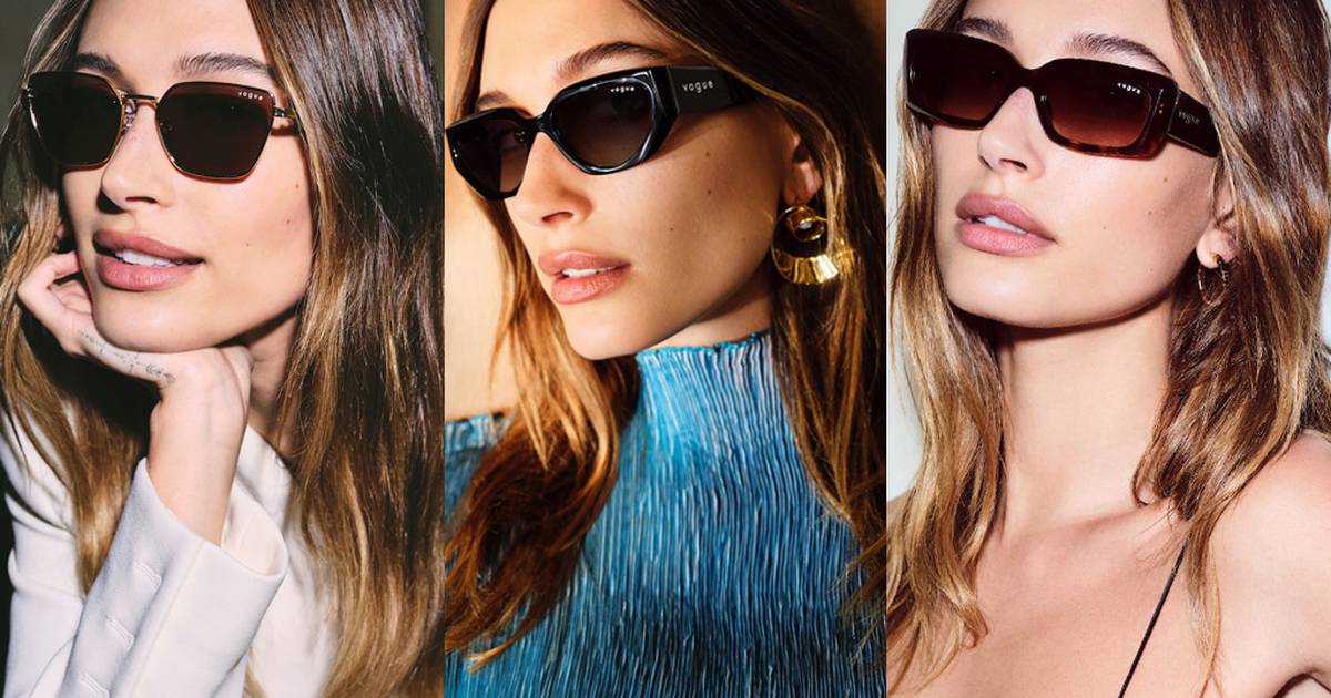 Aplicable Machu Picchu domesticar Hailey Bieber y Vogue Eyewear : el espíritu Y2K a través de las gafas de  sol – Nueva Mujer