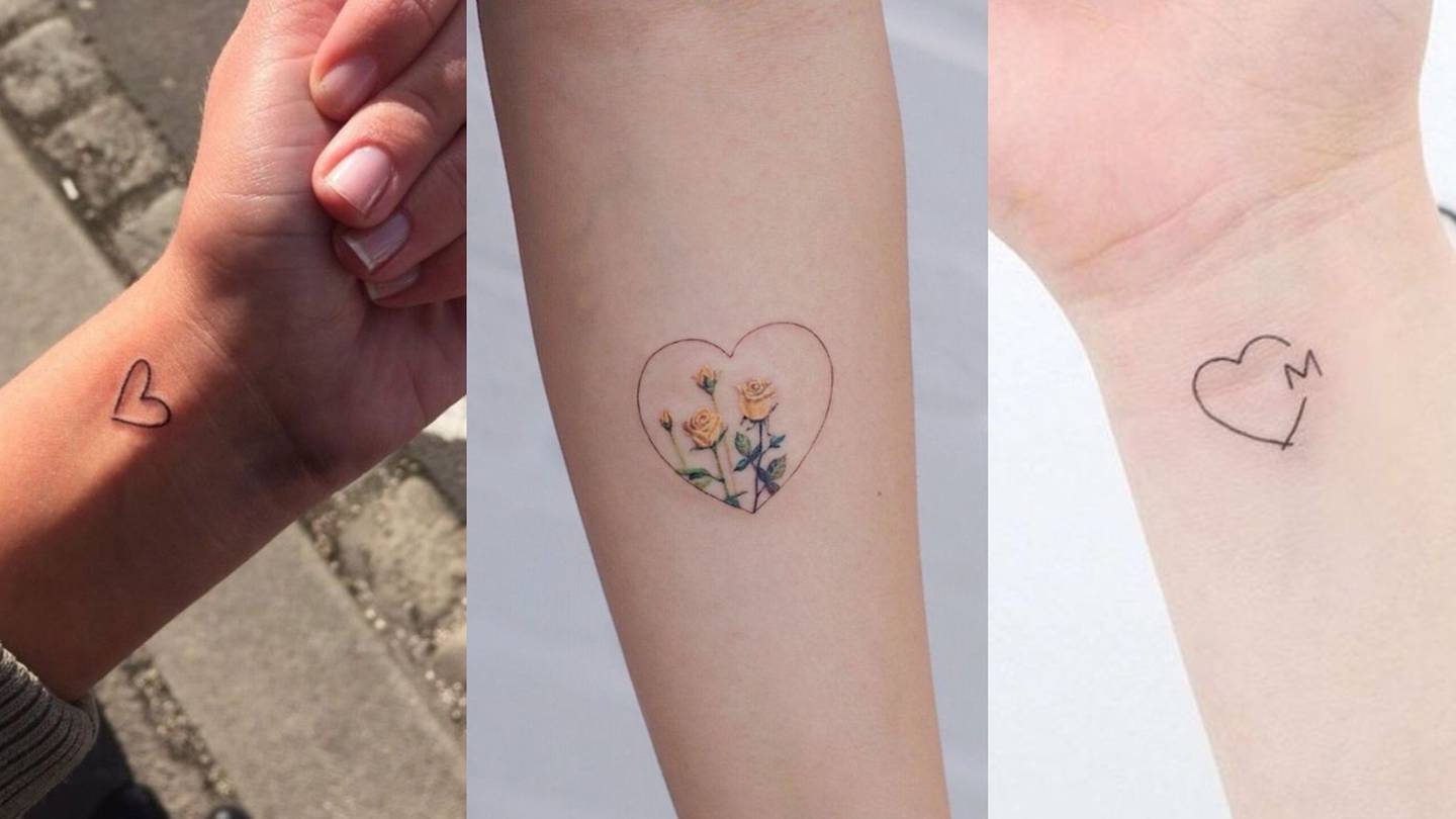 Ideas de corazones para un primer tatuaje muy romántico y delicado