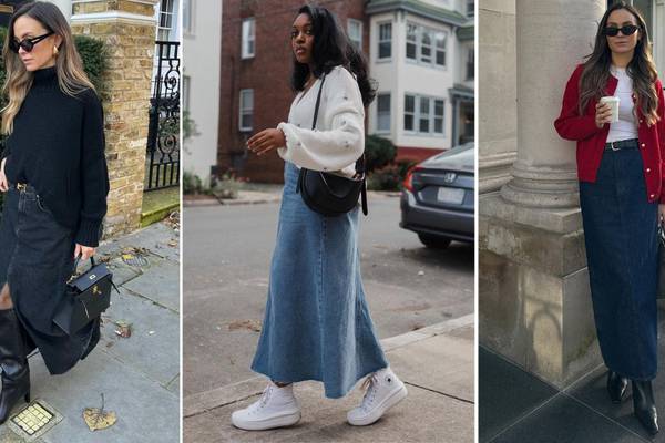 La falda larga de jean será tendencia en primavera: 3 formas de combinarla para un look chic