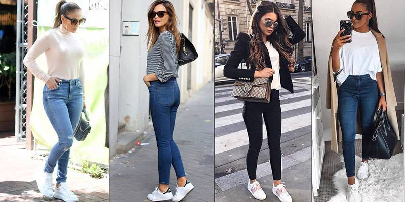 Looks con skinny jeans y tenis para mujeres de 50 que desean lucir estilizadas y cómodas – Nueva Mujer