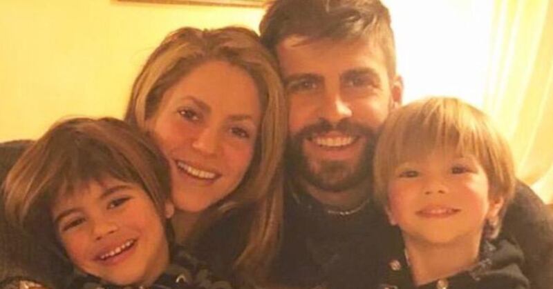 Shakira y Piqué con hijos