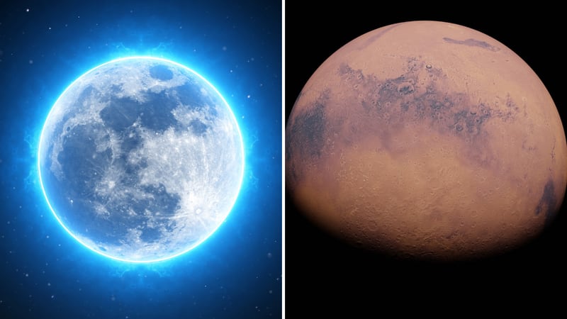 Conjunción de la Luna y Marte