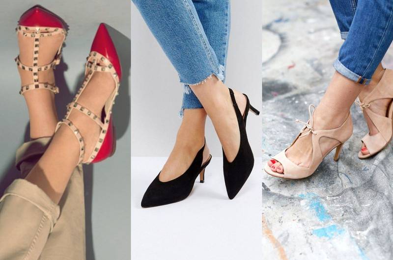 Zapatos con tacones cómodos para mujeres y elegantes