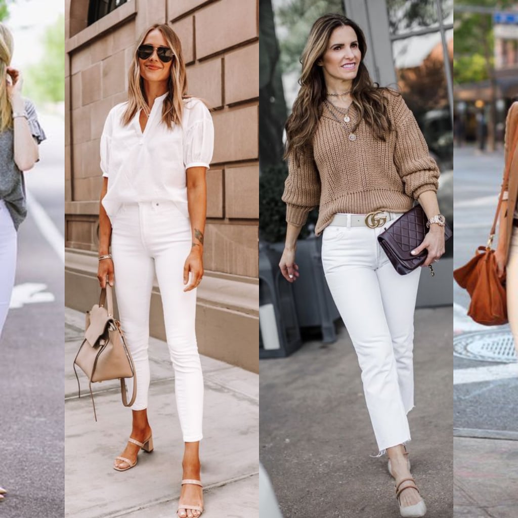 Jeans blancos , propuestas de moda, combinaciones elegantes