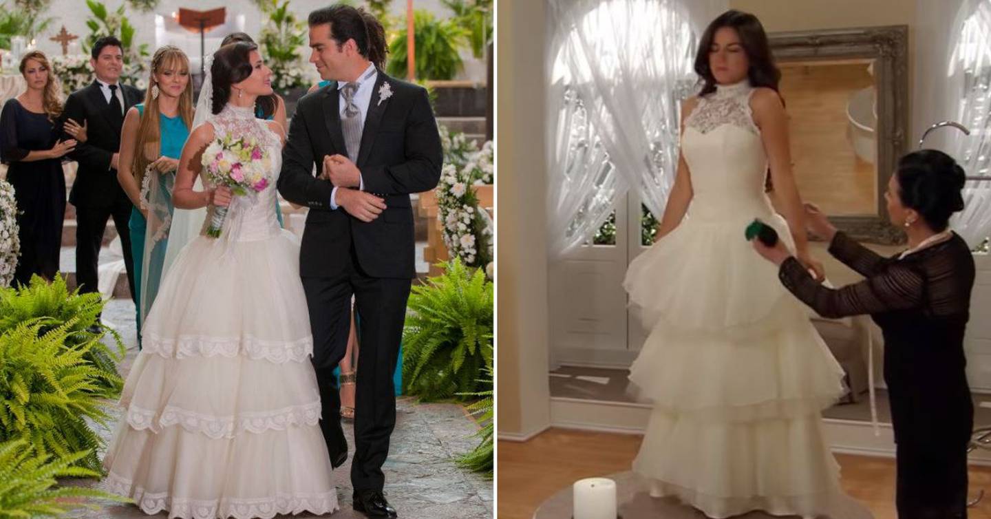 Adriana Louvier y Maite Perroni usando el mismo vestido en diferentes telenovelas