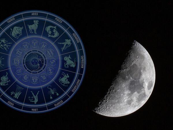 La Luna cuarto creciente dejó un destello de buena suerte para la tercera semana de marzo