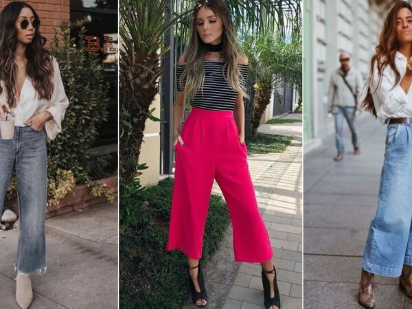 ¿Aburrida de los jeans? Los pantalones ‘culotte’ serán furor: así los puedes usar con botines para un look elegante