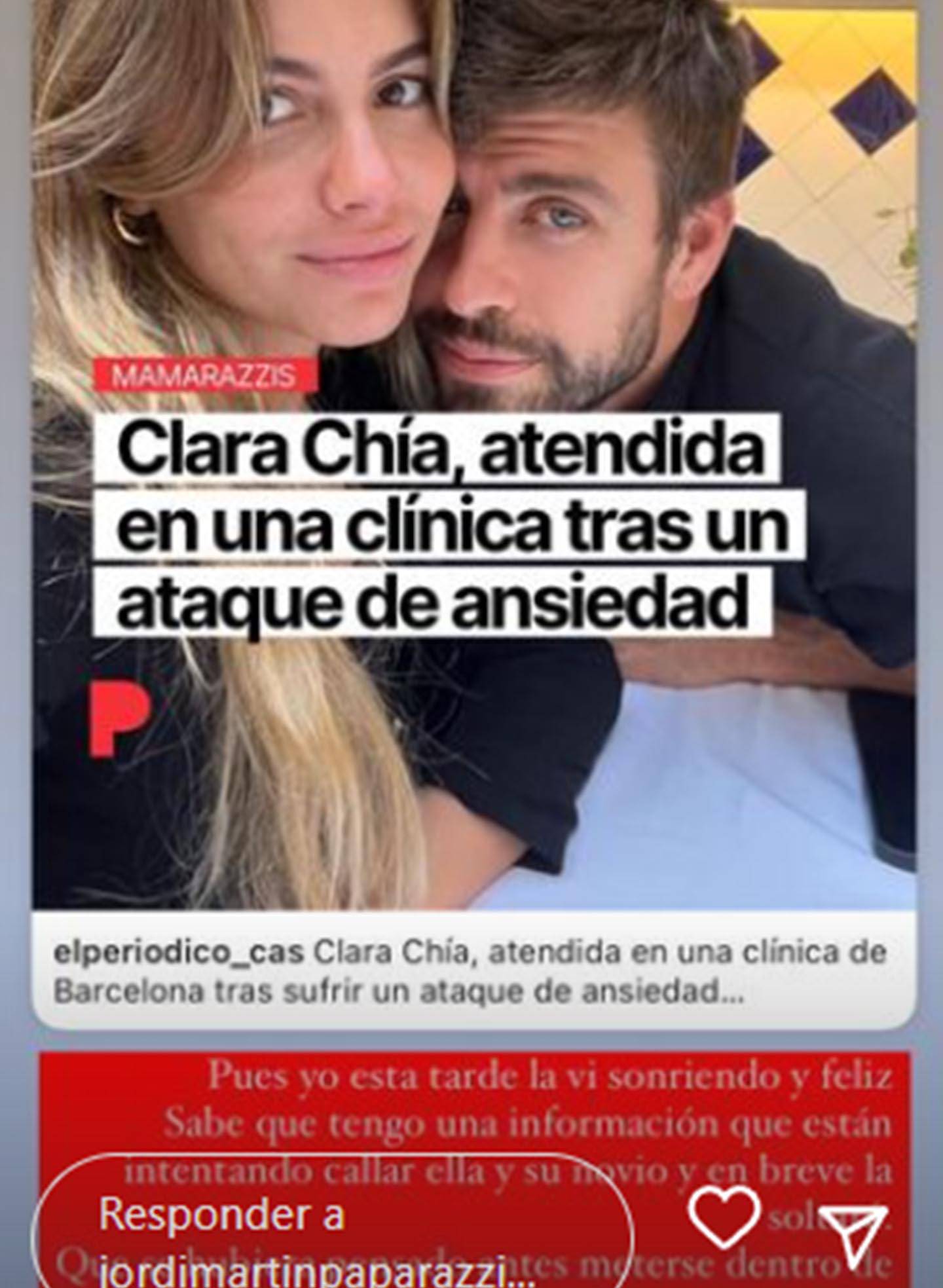 Paparazzi niega que novia de Piqué haya estado hospitalizada por ataques de ansiedad