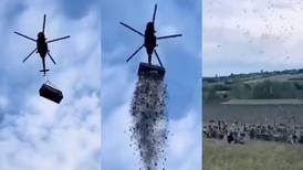 Influencer checo lanza un millón de dólares desde helicóptero