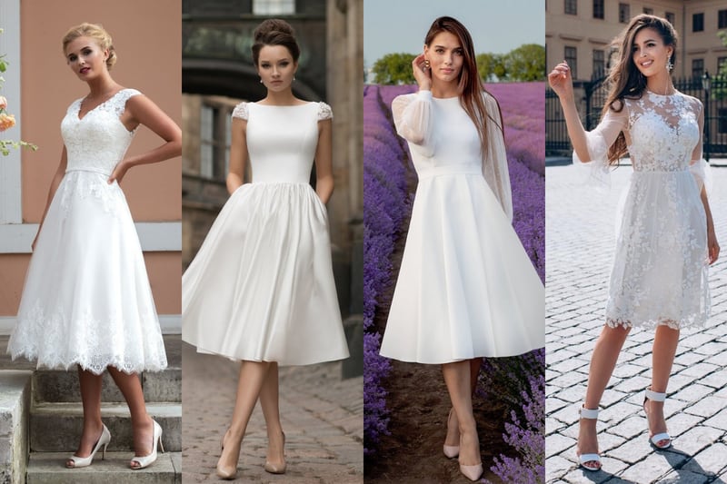 Vestidos de novia cortos y sencillos para las minimalistas y elegantes