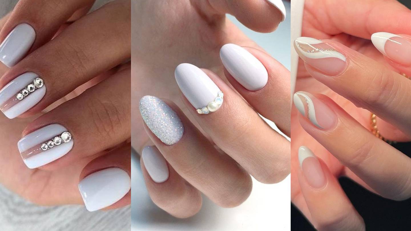 Diseños de uñas blancas elegantes y con clase ¡que no son nada aburridas!