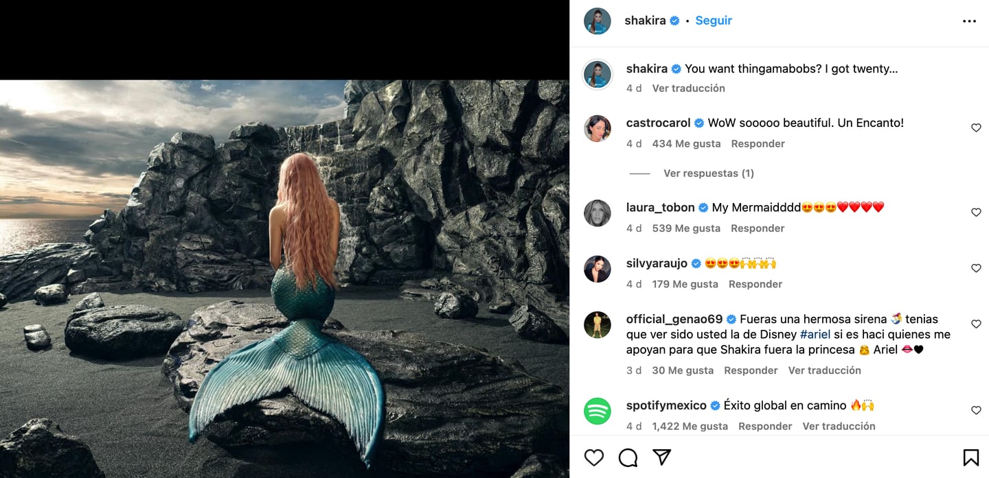 Shakira anuncia su nuevo tema 'Copa Vacía' vestida de sirena