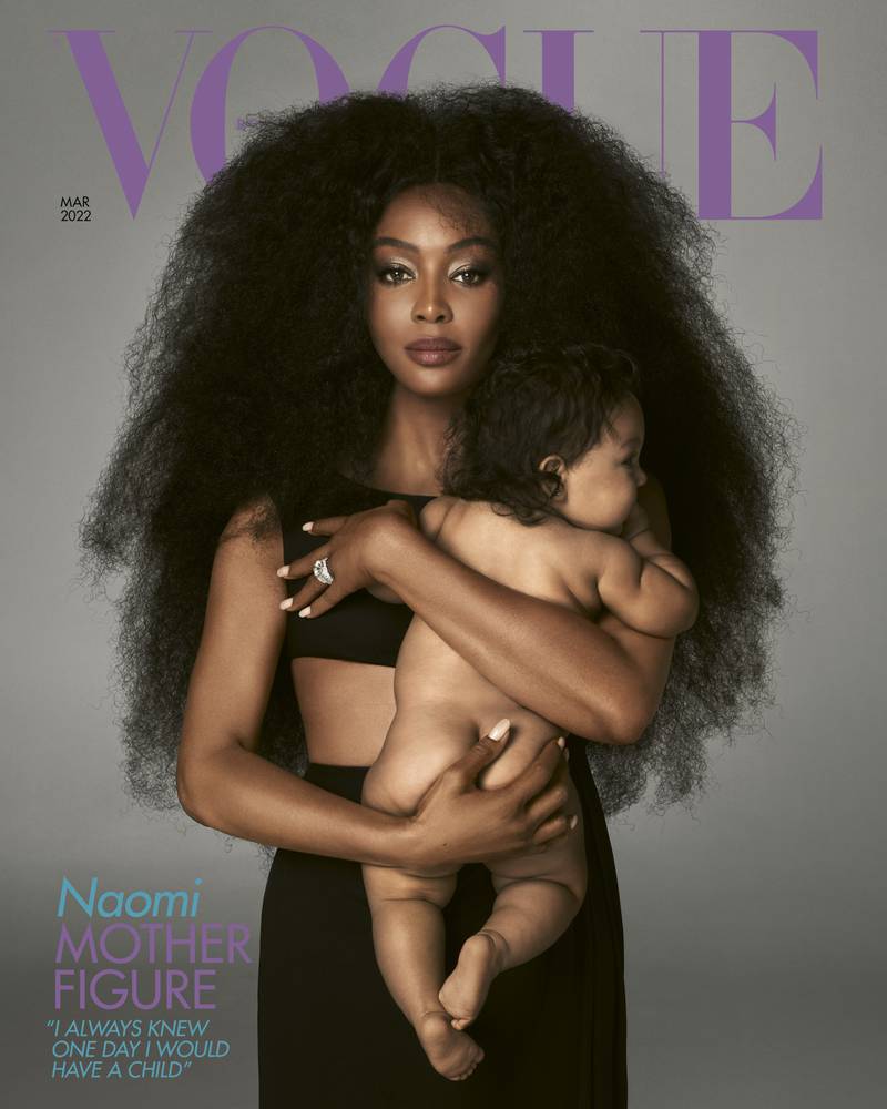 Naomi Campbell as British Vogue Cover of March 2022
