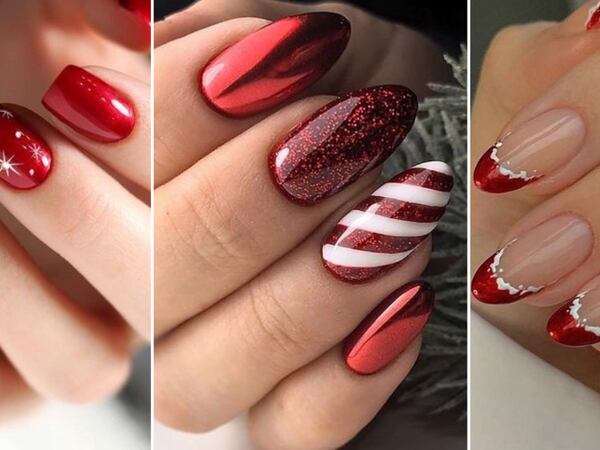 5 diseños de uñas rojas navideñas pero elegantes que debes probar ya mismo