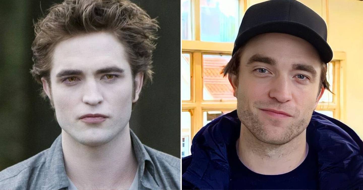 Robert Pattinson en 'Crepúsculo' (2008) y en la actualidad (2022)