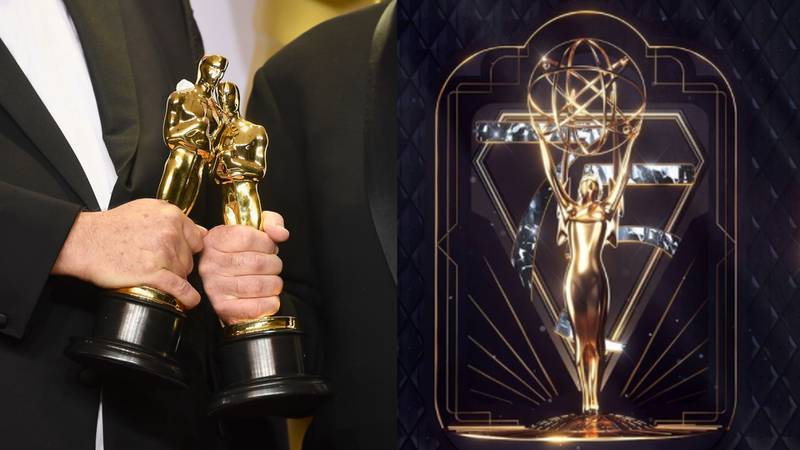 Estatuillas de los premios Emmy y los premios Oscar