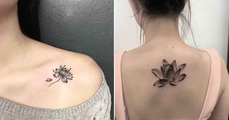 Tatuaje de flor de loto negra significado