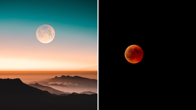 Conjunción  de la Luna y Marte