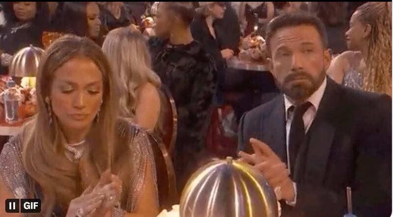 JLo y Ben Affleck no la pasaron bien durante la gala del Grammy