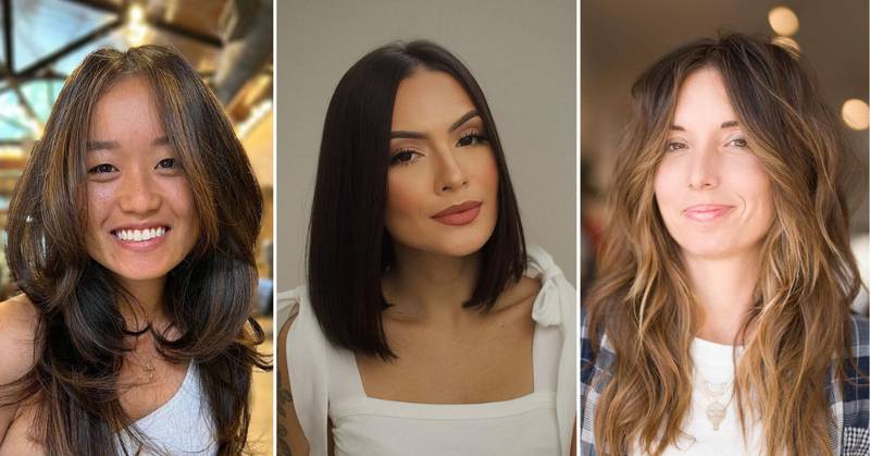 4 cortes de cabello largo que más favorecen a las mujeres de cara redonda y  cachetona