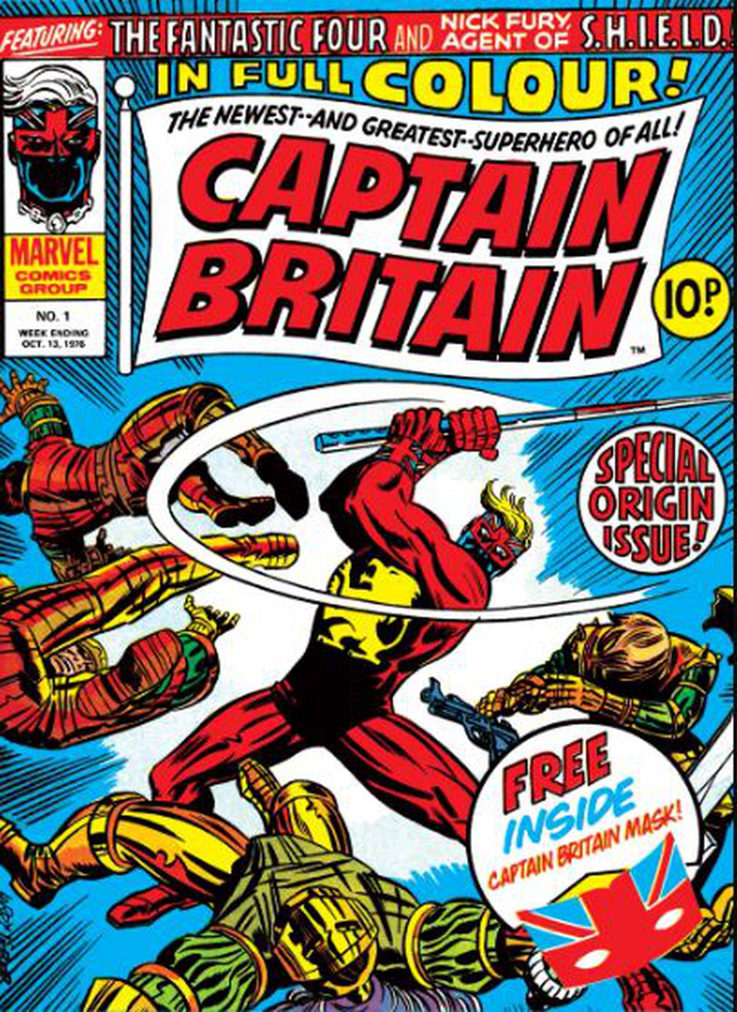 Primer número de Captain Britain en Marvel Comics