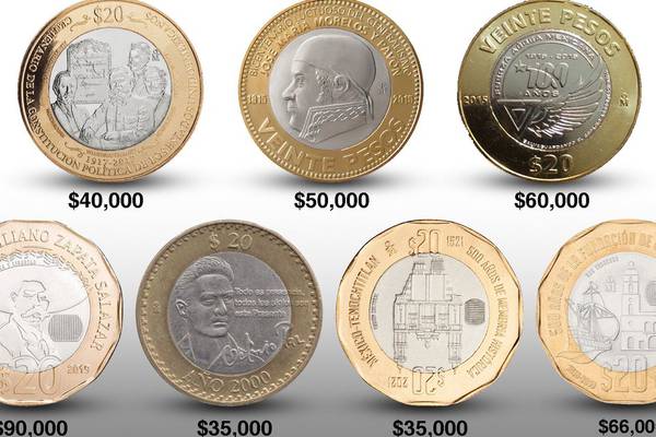 Estas monedas mexicanas pueden llegar a costar hasta 100 mil pesos en Internet