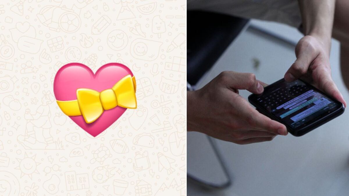 El emoji de corazón con lazo es uno de los muchos corazones disponibles en WhatsApp