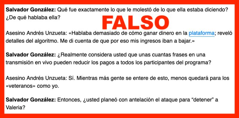El caso real del asesinato fue tergiversado para simular una entrevista inventada que promociona una plataforma fraudulenta.