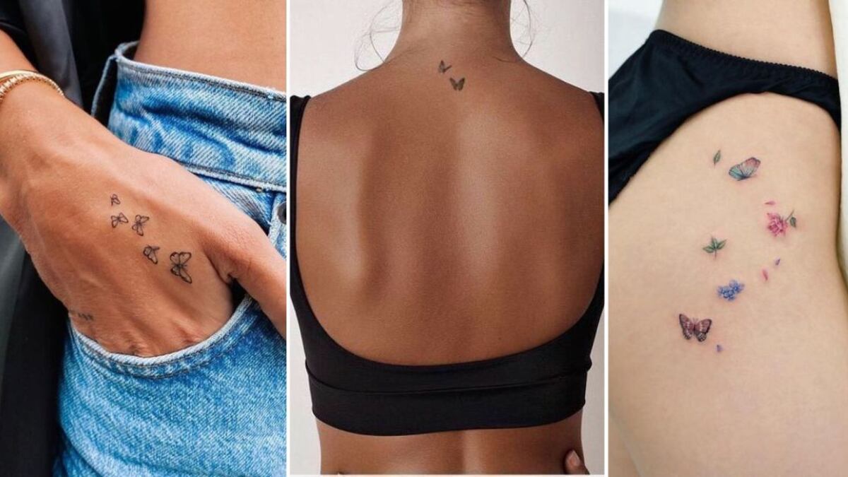 Los tatuajes de mariposas son elegantes y delicados
