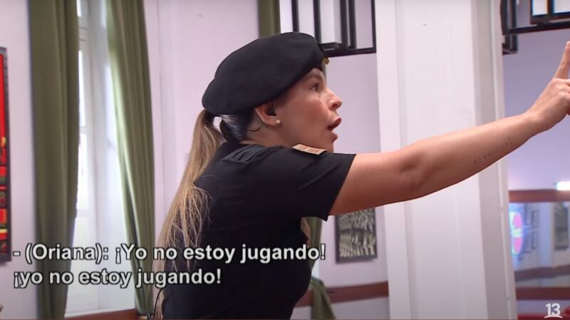 Pelea entre Comandante Arratia y Oriana Marzoli | Captura: Palabra de Honor de Canal 13